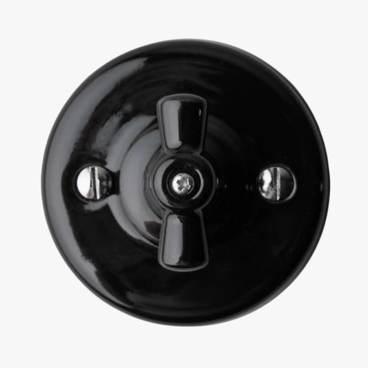 Alexandra - All Black - Switch - 1 Gang - 2 Way