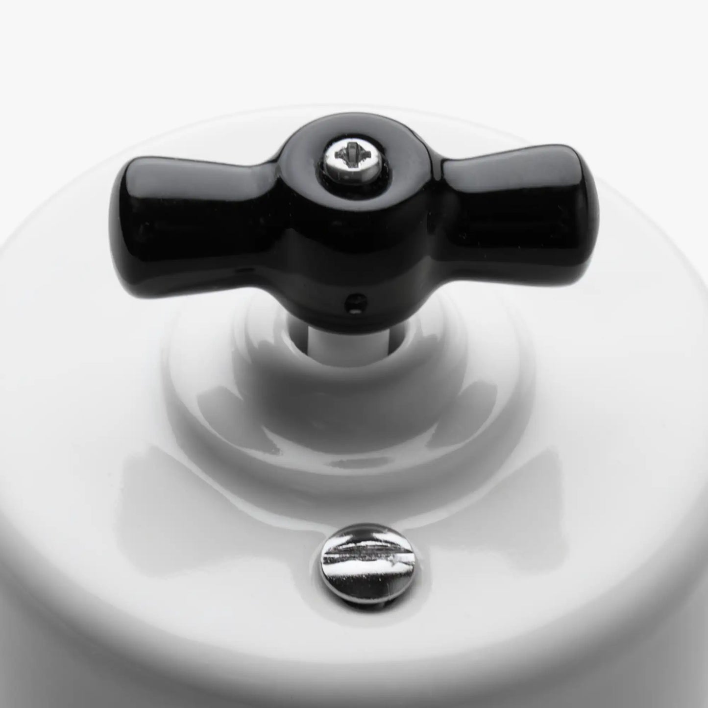 Alexandra - White Black - Switch - 1 Gang - 2 Way