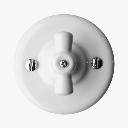 Alexandra - All White - Switch - 1 Gang - 2 Way