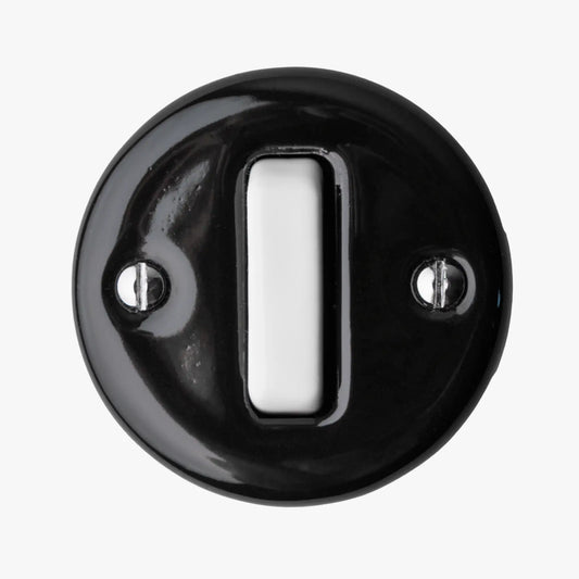 Amy - Black White - Switch - 1 Gang - 1 Way