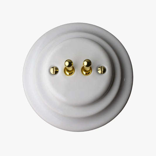 Belinda - White - Switch - 2 Gang - 2 Way