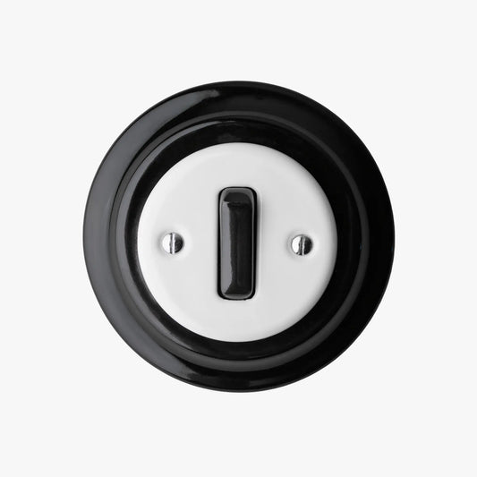 Brenda - Black White Black - Switch - 1 Gang - 1 Way